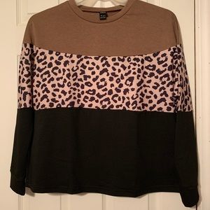 Leopard print Shein sweater Small